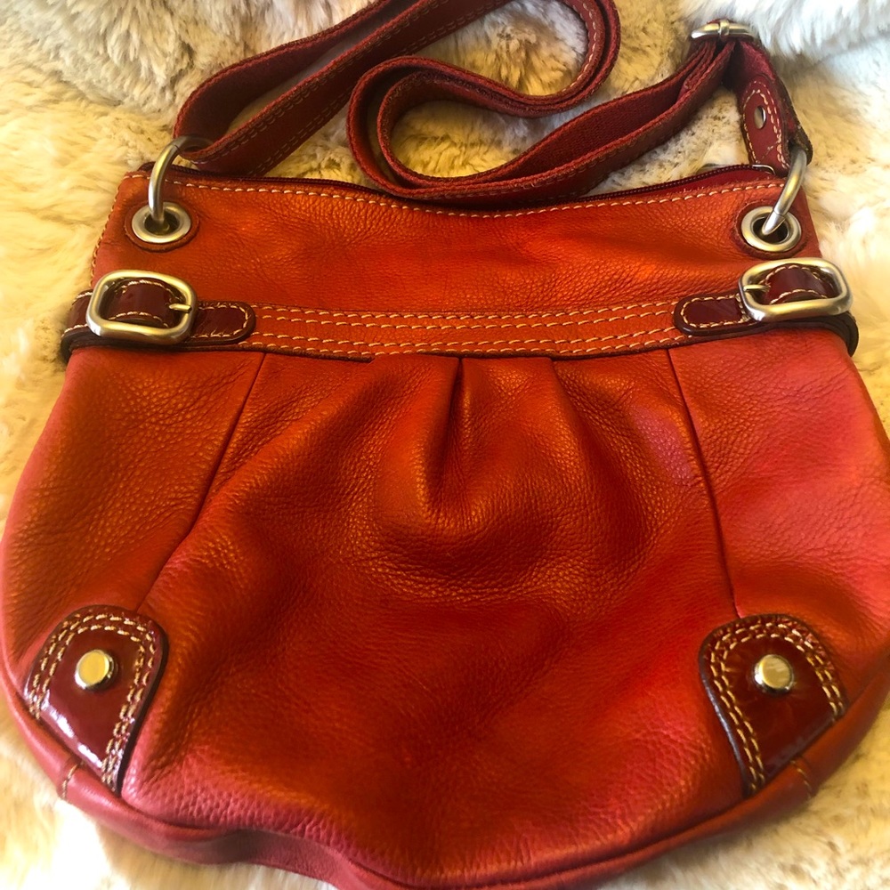 FOSSIL Vintage Style Authentic Deep Red Purse